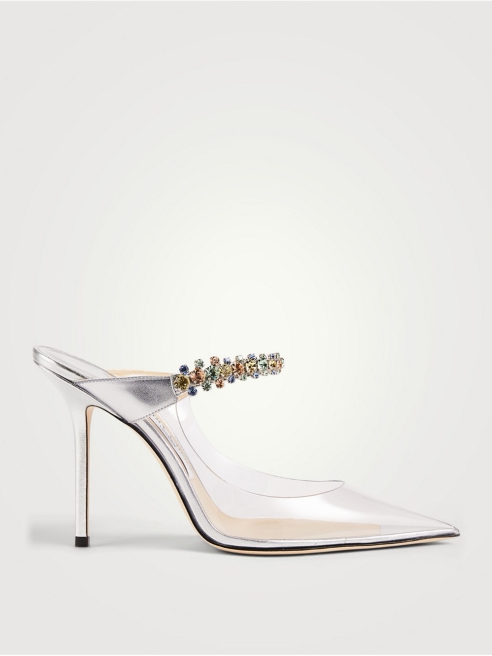 Jimmy Choo
PVC Crystal Embellishments Mules